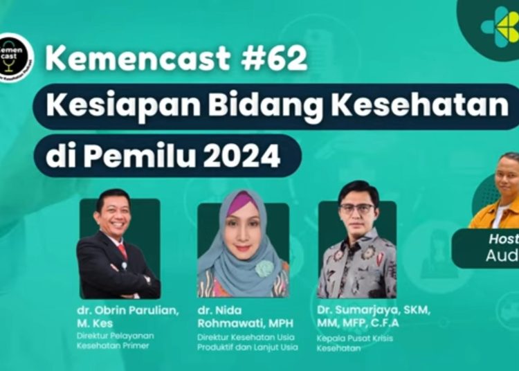 Webinar kesiapan bidang kesehatan di Pemilu 2024. (Dok/Kemenkes RI)