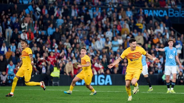 Barcelona meraih kemenangan dramatis 2-1 di kandang Celta Vigo, Minggu (18/2/2024).