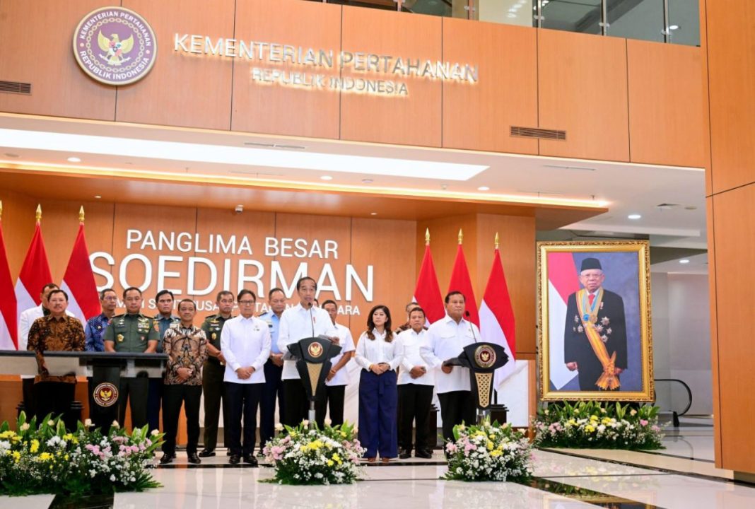 Presiden Jokowi meresmikan RS PPN Panglima Besar Soedirman dan 20 rumah sakit TNI lainnya, Senin (19/2/2024) pagi.