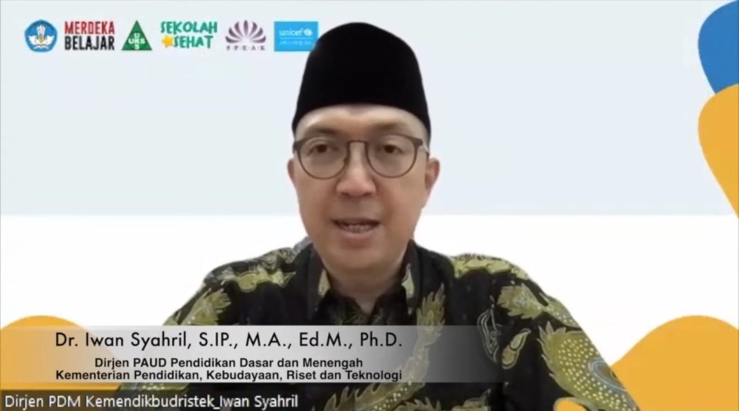 Direktur Jenderal Pendidikan Anak Usia Dini, Pendidikan Dasar, dan Menengah, Iwan Syahril.