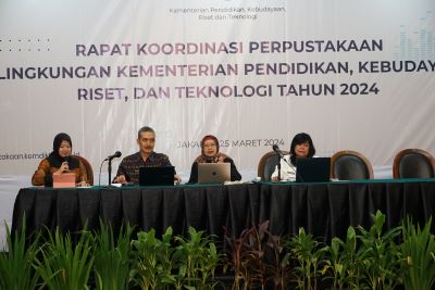 Kemendikbudristek RI menyelenggarakan Rapat Koordinasi Perpustakaan di Lingkungan Kemendikbudristek Tahun 2024 di Hotel Grand Sahid Jaya, Jakarta, Senin (25/3/2024). (Dok/Kemendikbudristek RI)