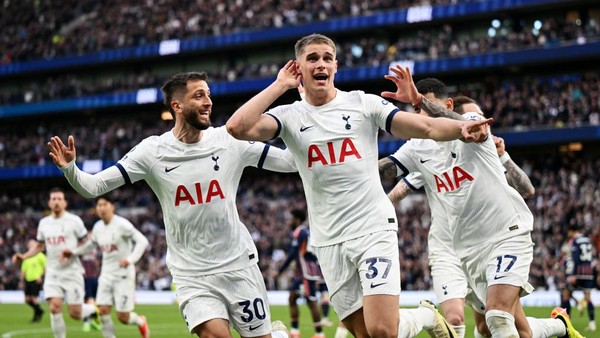 Tottenham Hotspur menang 3-1 usai membenam Nottingham Forest dalam lanjutan Liga Inggris 2023/2024, Senin (8/4/2024) dini hari WIB.