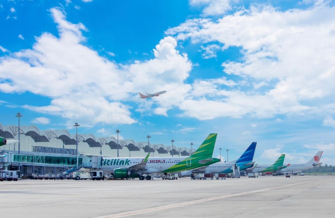 Apron pesawat di Bandara Internasional Kualanamu. Foto baru-baru ini. (Dok/Buser Online)