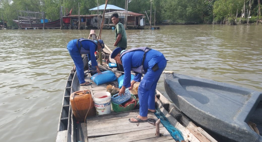 Kegiatan patroli di perairan Tanjungbalai Asahan berlangsung, Kamis (2/5/2024) sekira pukul 15.28 WIB. (Dok/Humas Polri)