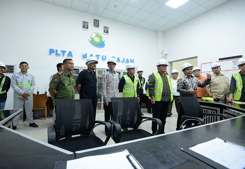 Peninjauan PLTA Batu Gajah, di Desa Empus, Kabupaten Langkat, Sabtu (11/5/2024). (Dok/Kominfo Sumut)