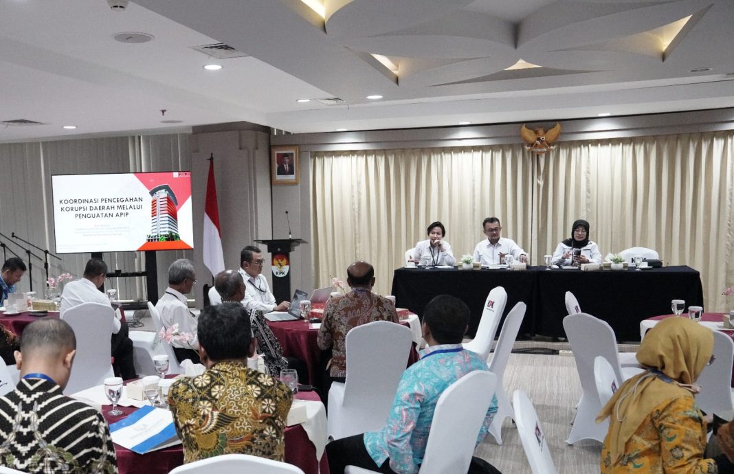 Kegiatan rapat persiapan pelaksanaan koordinasi penguatan APIP, yang digelar di Gedung Merah Putih KPK, Jakarta, Rabu (8/5/2024). (Dok/KPK RI)