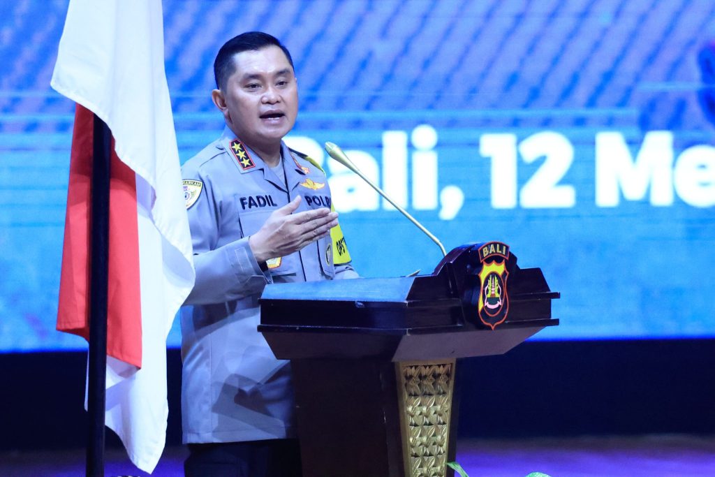 Ka Ops Puri Agung Komjen Pol Fadil Imran di Gedung Balai Budaya Giri Nata Mandala, Pusat Pemerintahan Badung, Bali, Minggu (12/5/2024). (Dok/Humas Polri)