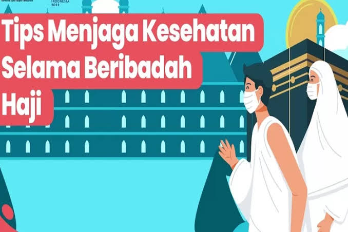 Ilustrasi tips menjaga kesehatan selama beribadah haji.