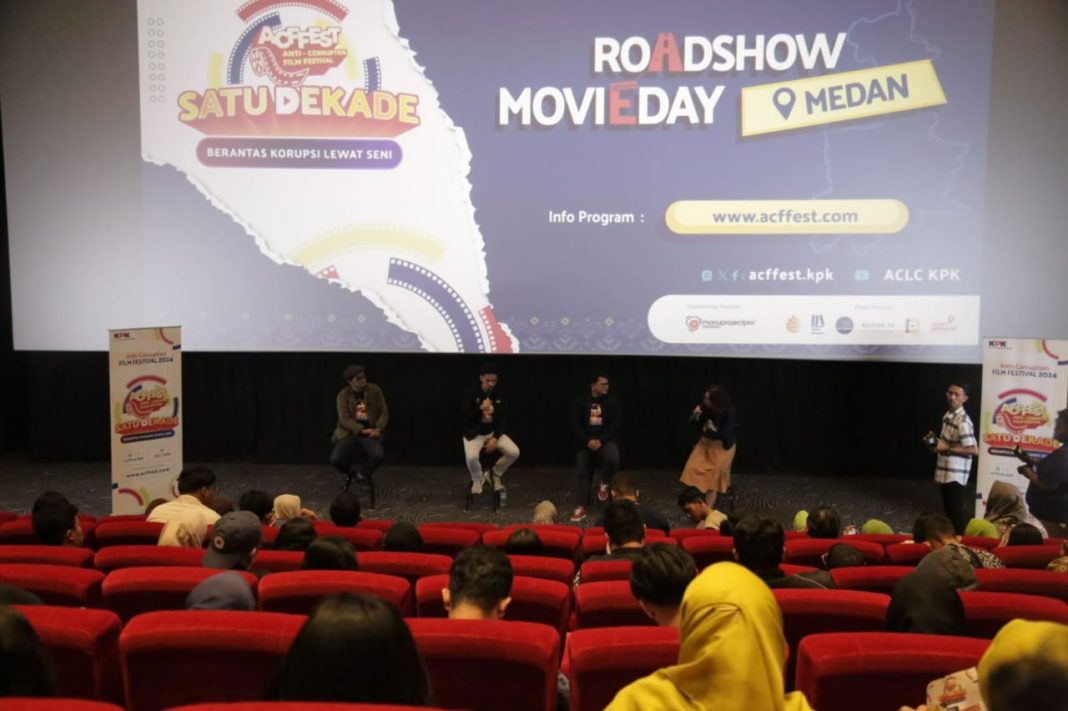 Talk show Movie Day di Cinepolis Plaza Medan Fair, Kota Medan, Provinsi Sumut, Jumat (17/5/2024). (Dok/KPK)