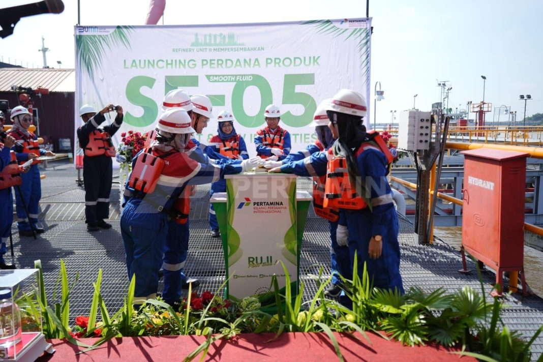 Peluncuran produk Smooth Fluid 05 (SF-05) di KPI Unit Dumai. (Dok/Pertamina)