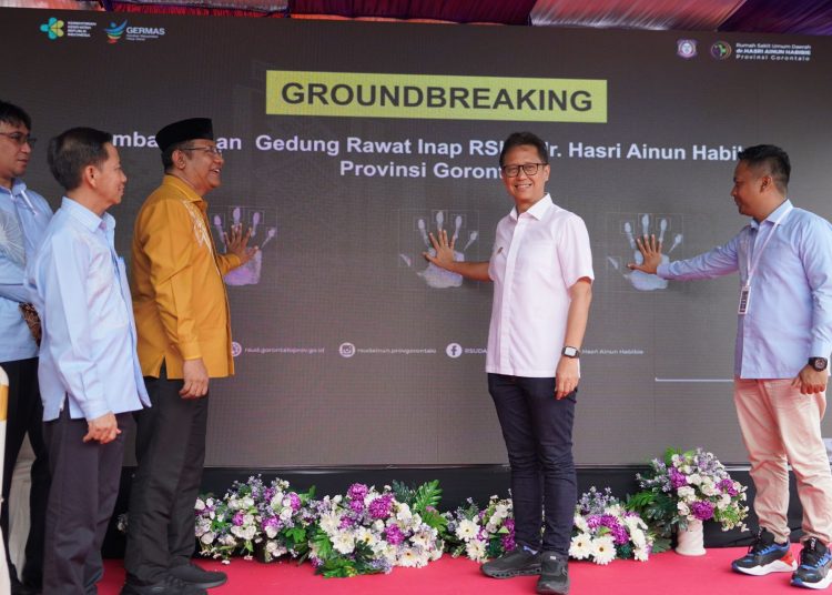 Menkes RI Budi Gunadi Sadikin saat menghadiri Ground Breaking RS Ainun, Jumat (24/5/2024).