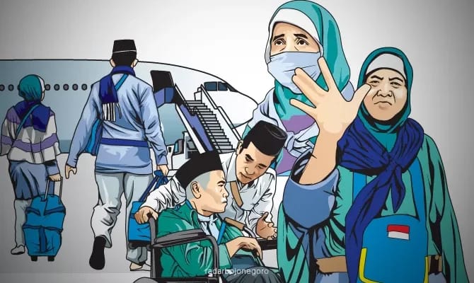 Ilustrasi jamaah haji.