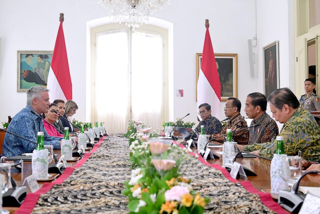 Presiden Jokowi menerima Sekretaris Jenderal OECD Mathias Cormann di Istana Kepresidenan Bogor, Jawa Barat, Selasa (28/5/2024) siang. (Dok/BPMI Setpres)