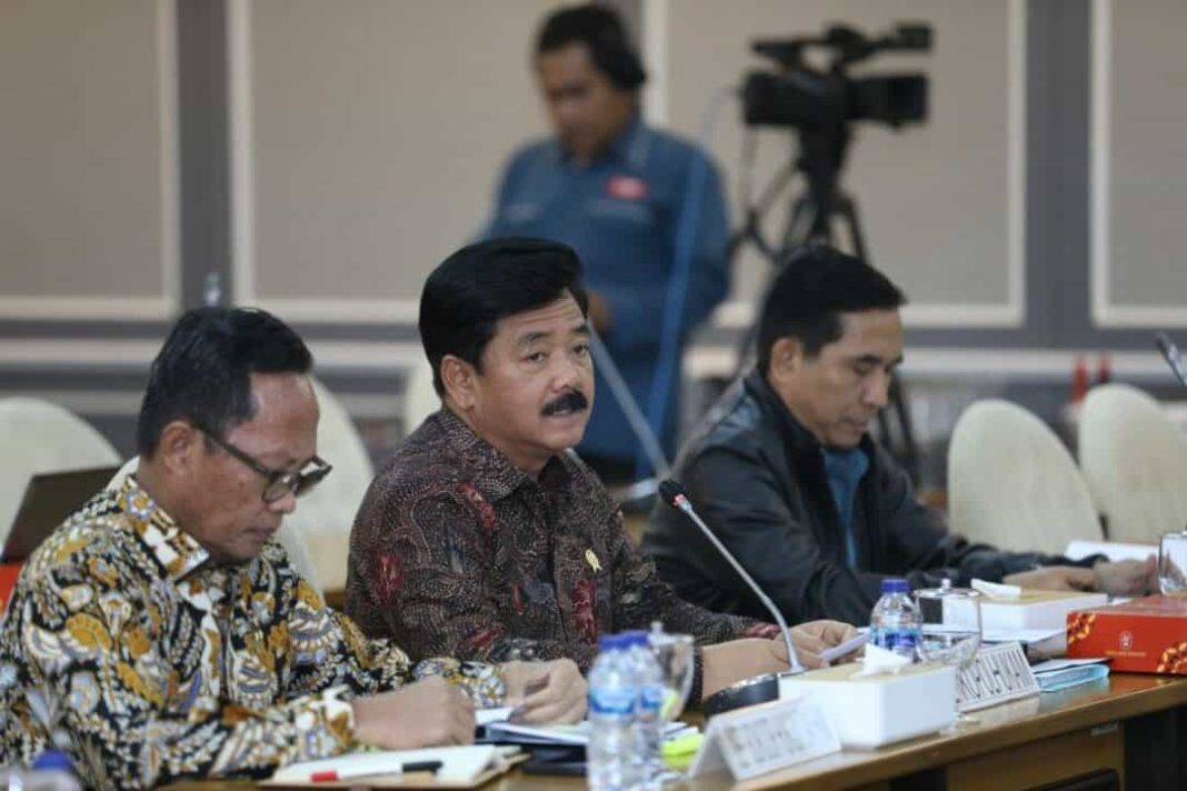 Menko Polhukam Hadi Tjahjanto pada Rapat Kerja Panitia Khusus RUU tentang Perubahan Atas UU Nomor 32 Tahun 2014 tentang Kelautan di DPR RI, Jakarta, Senin (3/6/2024). (Dok/Polhukam)