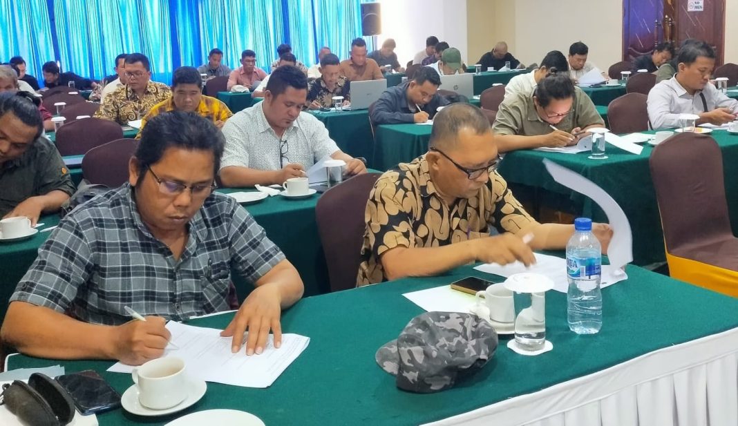 Peserta ujian seleksi penerimaan anggota muda PWI Sumut. (Dok/PWI)