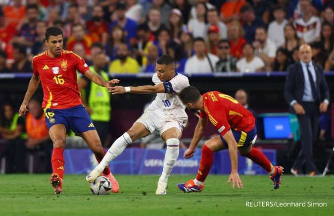 Pertandingan Spanyol melawan Prancis di Allianz Arena, Munich, Rabu (10/7/2024) dini hari WIB.