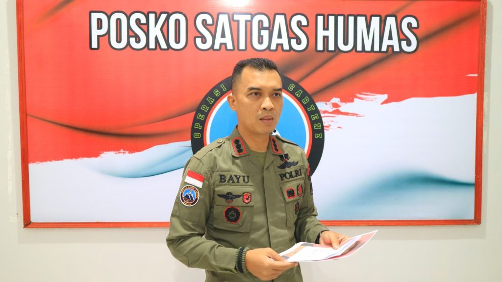 Kasatgas Humas Ops Damai Cartenz-2024 Kombes Pol Dr Bayu Suseno.