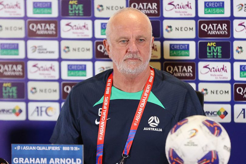 Pelatih Timnas Australia Graham Arnold.