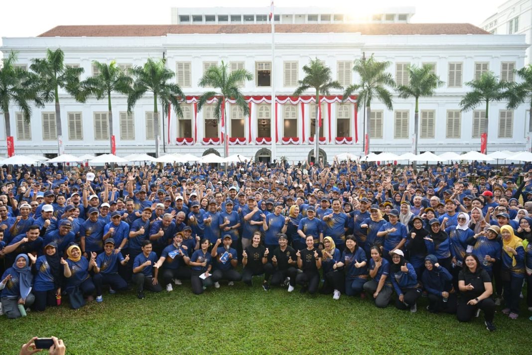 Acara Kick Off HORI Ke-78 yang berlangsung di Lapangan Kantor Pusat Kementerian Keuangan, Jumat (30/8/2024). (Dok/Kemenkeu)