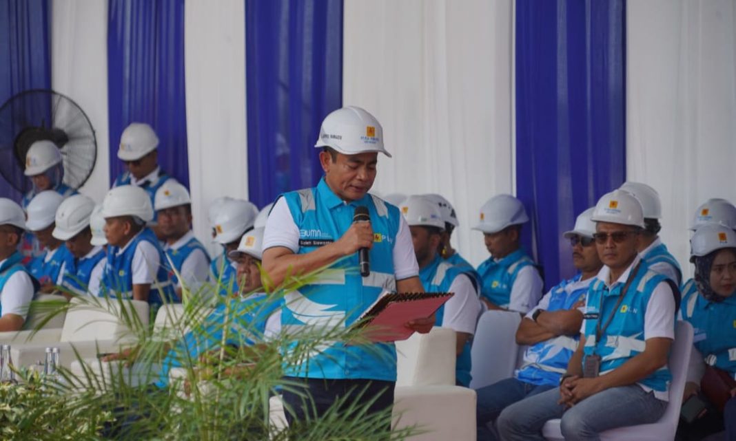 General Manager PLN UID Sumut Saleh Siswanto melaporkan persiapan PLN dalam menyukseskan PON XXI Aceh-Sumut 2024, Rabu (4/9/2024). (Dok/PLN)