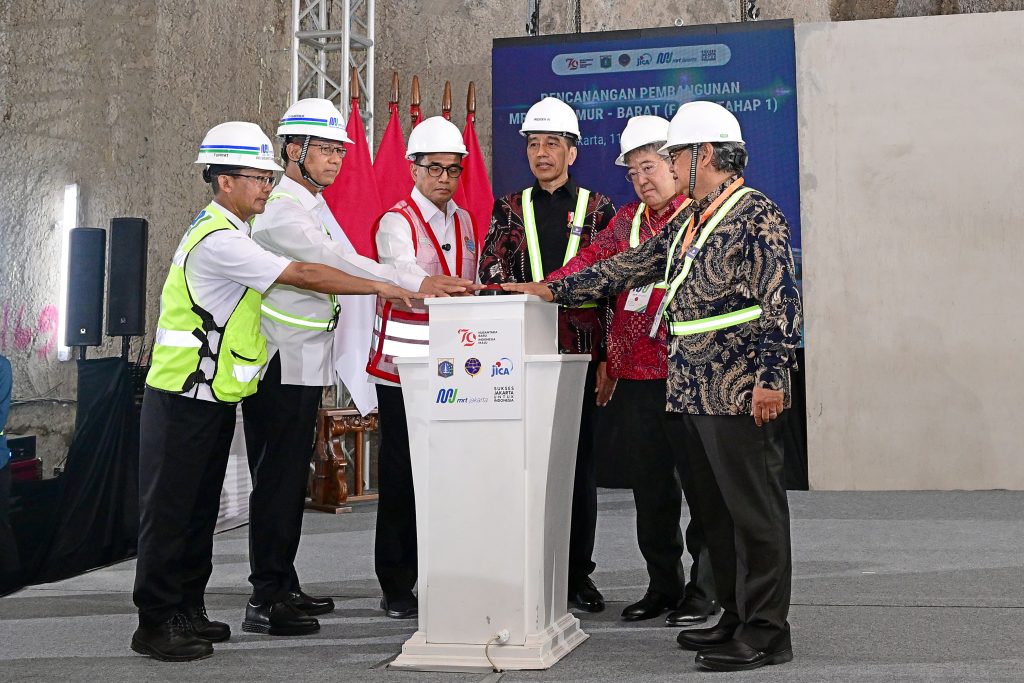 Pencanangan MRT Jakarta Lin Timur Barat Fase 1 Tahap 1, Jakarta, Rabu (11/9/2024). (Dok/BPMI Setpres)