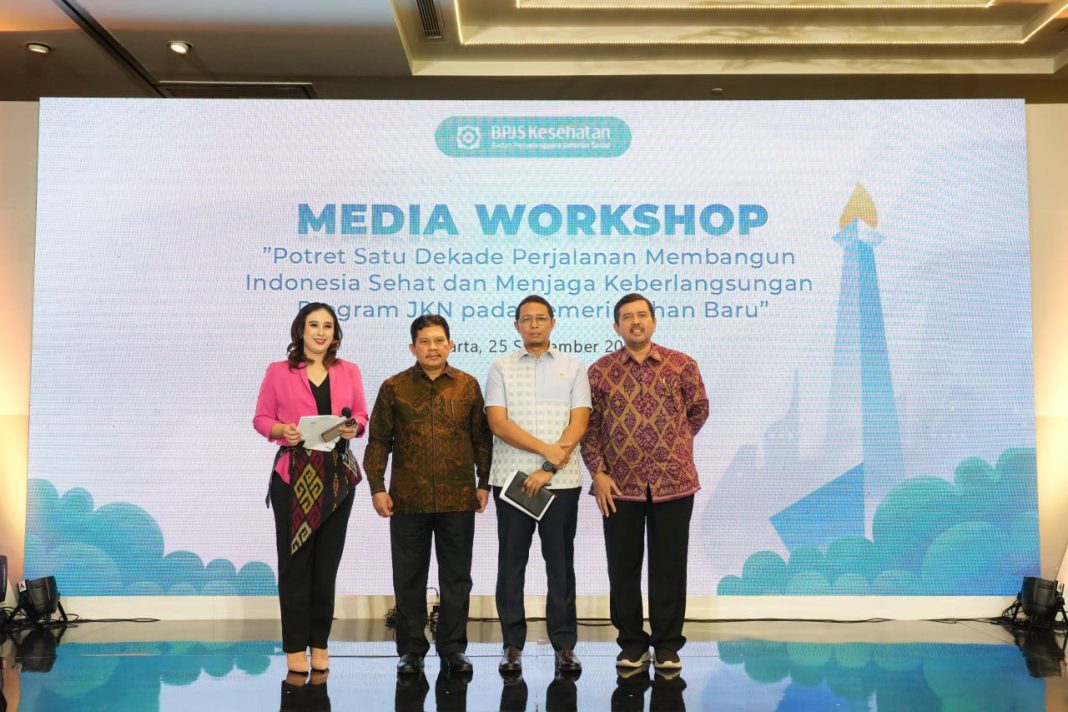 BPJS Kesehatan menyelenggarakan Media Workshop bertajuk “Potret Satu Dekade Perjalanan Membangun Indonesia Sehat dan Menjaga Keberlangsungan Program JKN pada Pemerintahan Baru.”, Rabu (25/9/2024). (Dok/BPJS Kesehatan)