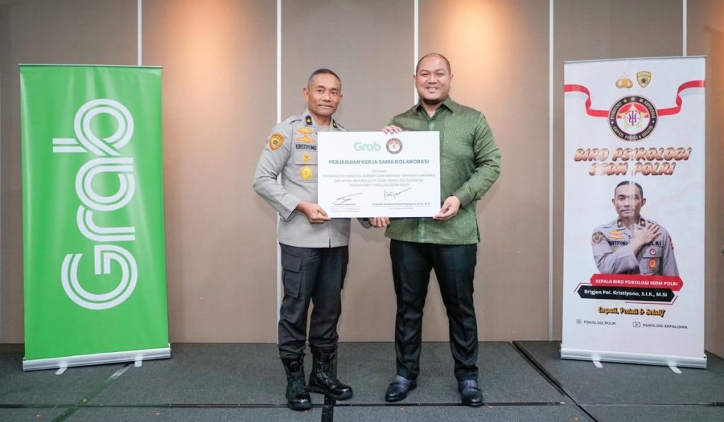 Grab dan SSDM Polri jalin kerja sama strategis menghadirkan layanan transportasi yang aman dan nyaman, Jakarta, Selasa (24/9/2024). (Dok/Humas Polri)