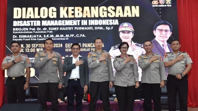 Lemdiklat Polri dan Serdik SPPK Angkatan 1 Gelar Dialog Kebangsaan, Lembang, Senin (30/9/2024). (Dok/Humas Polri)