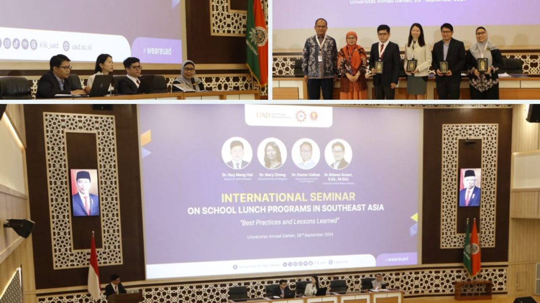 SEAMEO RECFON dan UAD menggelar Seminar Internasional Program Makan Siang, Yogyakarta, Kamis (26/9/2024). (Dok/Kemendikbudristek)