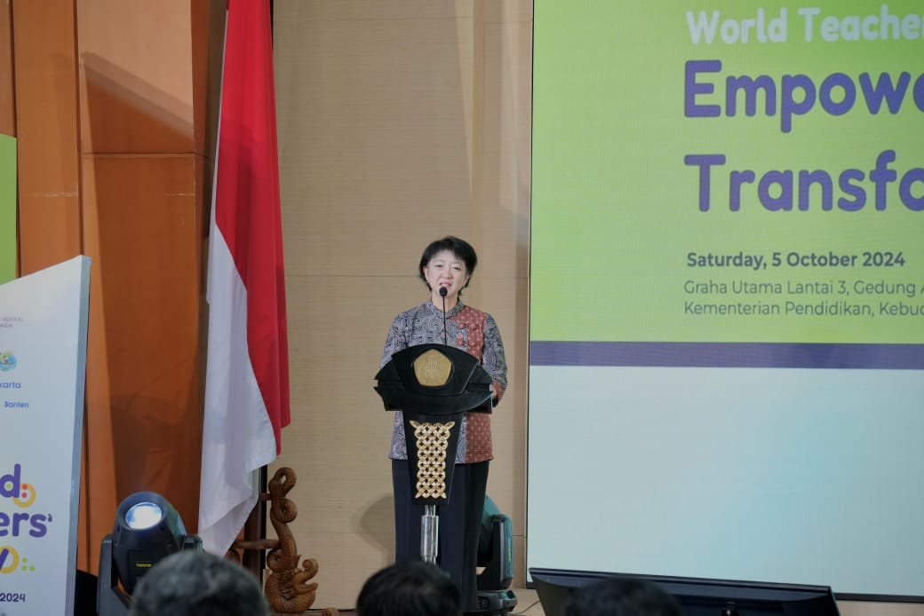 Seminar Internasional Hari Guru Sedunia di Gedung A, Komplek Kemendikbudristek, Jakarta, Sabtu (5/10/2024). (Dok/Kemendikbudristek)