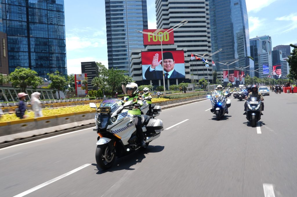 Kakorlantas Polri, Irjen Pol Aan Suhanan, memimpin patroli pengamanan lalu lintas menjelang pelantikan Presiden Prabowo Subianto dan Wakil Presiden Gibran Rakabuming Raka di Jakarta. (Dok/Humas Polri)