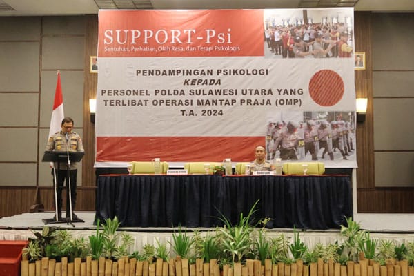 Kegiatan pendampingan psikologi untuk personel Polda Sulut dalam rangka meningkatkan mental dan kohesivitas menjelang Pilkada 2024. (Dok/Humas Polri)