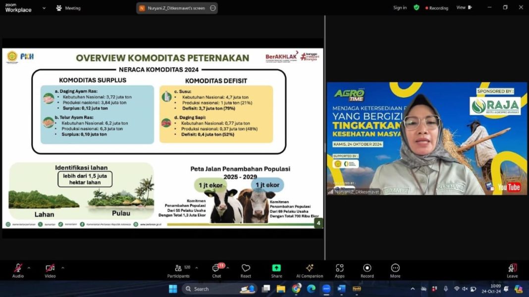 Pihak Kementerian Pertanian saat menggelar webinar bertema 