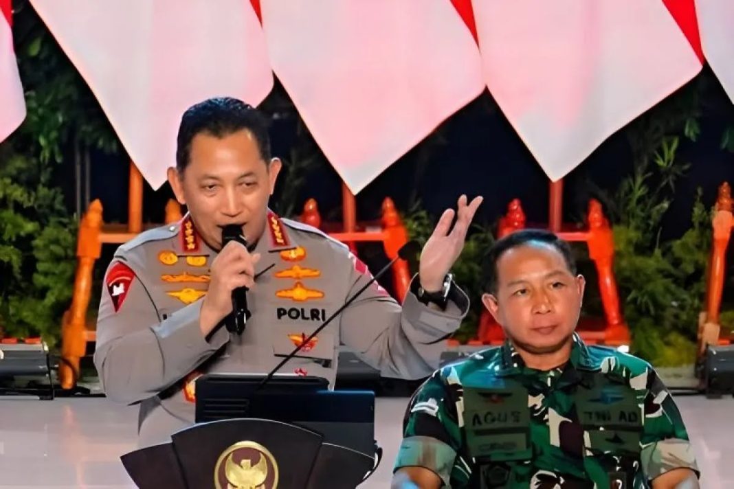 Kapolri Jenderal Pol. Listyo Sigit Prabowo berbicara dalam acara Rakornas Pemerintah Pusat dan Daerah 2024 di Sentul International Convention Center (SICC), Bogor, Jawa Barat, Kamis (7/11/2024). (Dok/Humas Polri)