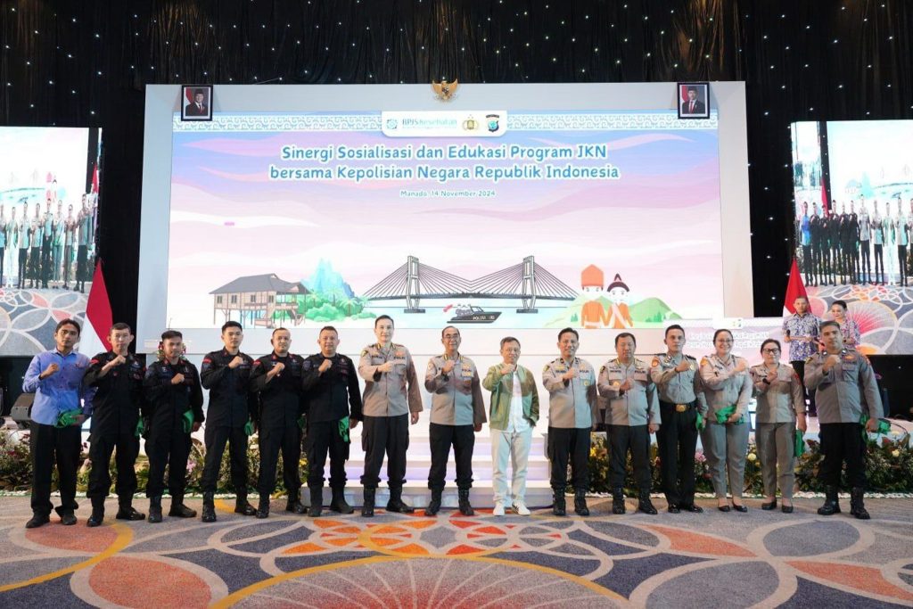 Kegiatan Sinergi Sosialisasi dan Edukasi Program Jaminan Kesehatan Nasional (JKN) di Manado, Kamis (14/11/2024). (Dok/Humas Polri)