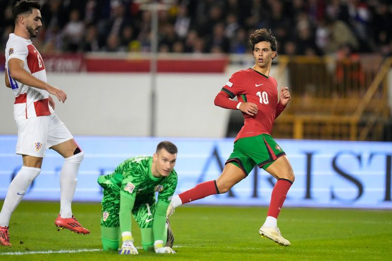 Joao Felix mencetak gol dalam laga UEFA Nations League antara Kroasia vs Portugal, Selasa (19/11/2024).