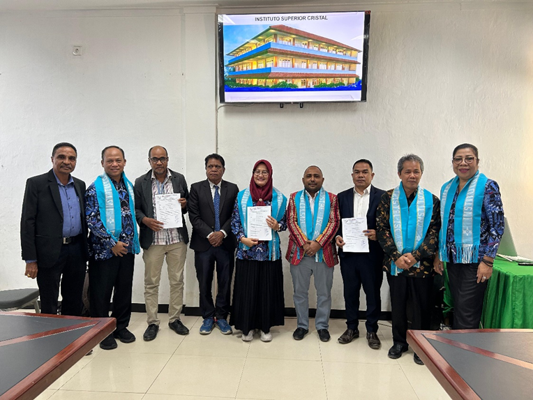 Suasana Asesmen Lapangan oleh Lamdik di Instituto Superior Cristal (ISC) di Dili, dalam rangka akreditasi internasional. (Dok/Kemendikdasmen)