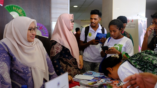 Suasana Pameran Pendidikan Tinggi Indonesia 2024 di Dili, Timor Leste. (Dok/Kemendikdasmen)