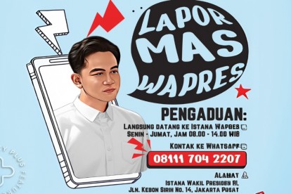 Wakil Presiden Gibran Rakabuming Raka membuka layanan WhatsApp pengaduan Lapor Mas Wapres untuk menerima aspirasi masyarakat.