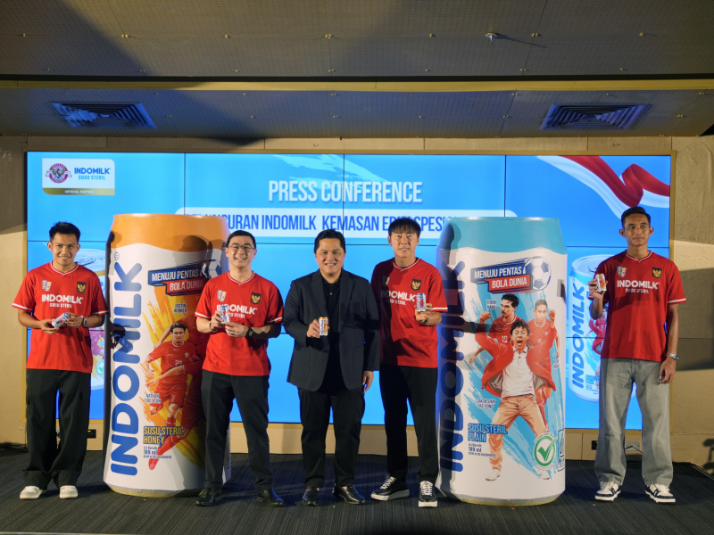 Peluncuran Kemasan Edisi Spesial Timnas oleh Indomilk di Gelora Bung Karno, Jakarta, Kamis (7/11/2024). (Dok/PSSI)