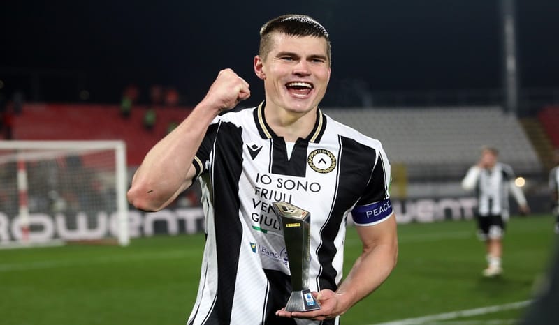 Pemain Udinese Jaka Bijol terpilih sebagai man of the match usai membantu timnya menang 2-1 atas Monza di laga Serie A, Selasa (10/12/2024).