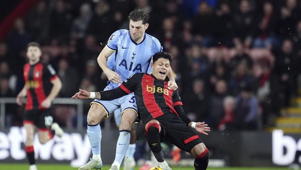 Pertandingan antara Bournemouth vs Tottenham Hotspur di Vitality Stadium, Jumat (6/12/2024).