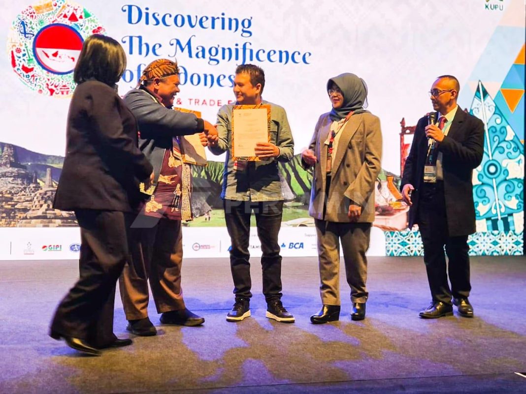 Gelaran Discovering The Magnificence of Indonesia (DMI) 2024 Tourism & Trade Expo di Jaarbeurs, Utrecht, Belanda, Sabtu (30/11/2024). (Dok/Pertamina)