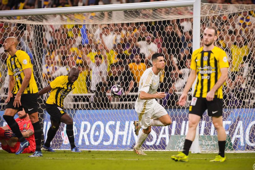 Momen gol Cristiano Ronaldo di laga Al Ittihad vs Al Nassr, Serie A 2024/2025, Sabtu (7/12/2024).