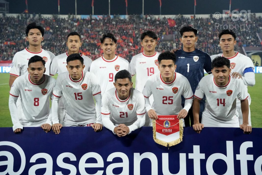 Laga Vietnam vs Timnas Indonesia pada pertandingan penyisihan Grup B ASEAN Mitsubishi Electric Cup 2024 di Stadion Viet Tri, Phu Tho, Minggu (15/12/2024).