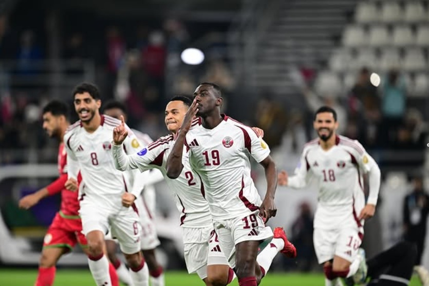 Timnas Qatar kalah 1-2 dari Oman di Gulf Cup 2024.