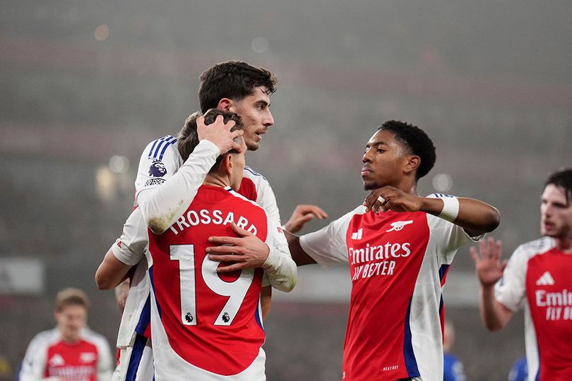 Momen selebrasi gol Kai Havertz di laga Arsenal vs Ipswich Town, Premier League 2024/2025.