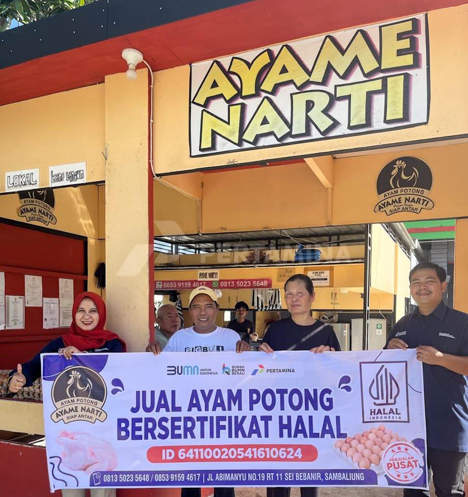 Ayame Narti di Berau, Kalimantan Timur mendapatkan sertifikasi halal. (Dok/Pertamina)