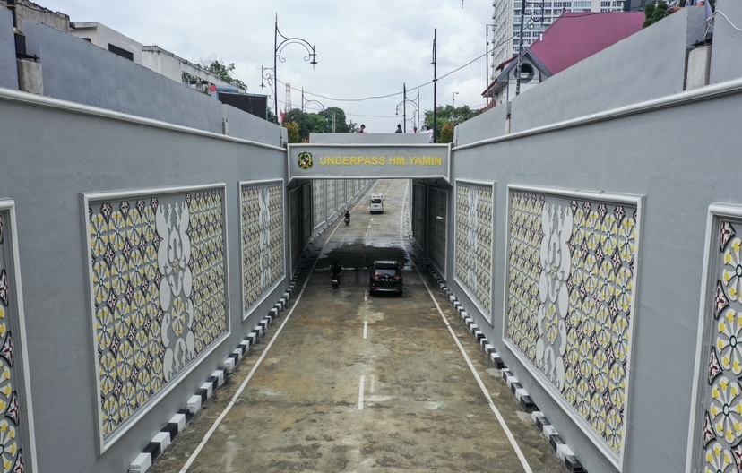 Proyek Infrastruktur Underpass Jalan HM Yamin yang telah selesai dikerjakan dan diresmikan oleh Wali Kota Medan, Bobby Nasution, Rabu (15/1/2025). (Dok/Diskominfo Kota Medan)