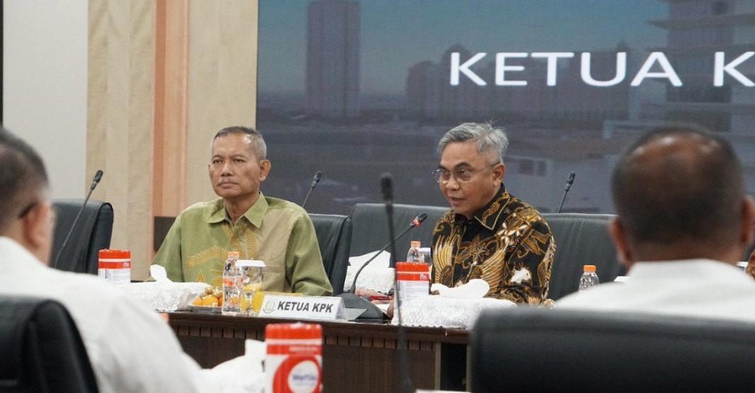 Audiensi antara KPK, Kejaksaan Agung, dan Polri di Jakarta, Rabu (8/1/2025), untuk memperkuat sinergi lintas sektor dalam pemberantasan korupsi. (Dok/KPK)